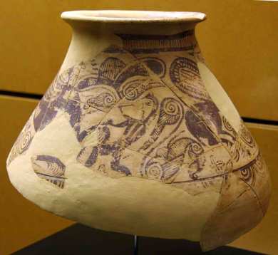 Detalle de cerámica procedente de la Alcudia (Elche).