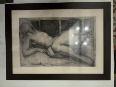 Joan Castejón: sale hoy a la venta un dibujo erótico original de desnudo femenino en Alicante